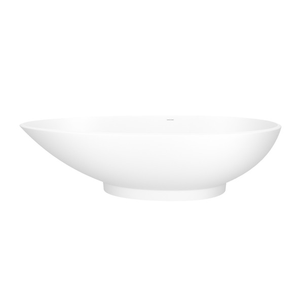 Napoli 74-3/4 Inch X 33-1/4 Inch Freestanding Soaking Bathtub with No Overflow - Matte White | Model Number: NAPM-N-SM-NO - Product Knockout