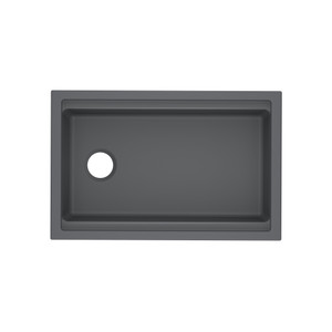 Allia 30" Fireclay Undermount Chef/Workstation Sink - Satin Grey | Model Number: ALUM3019WS04 - Product Knockout