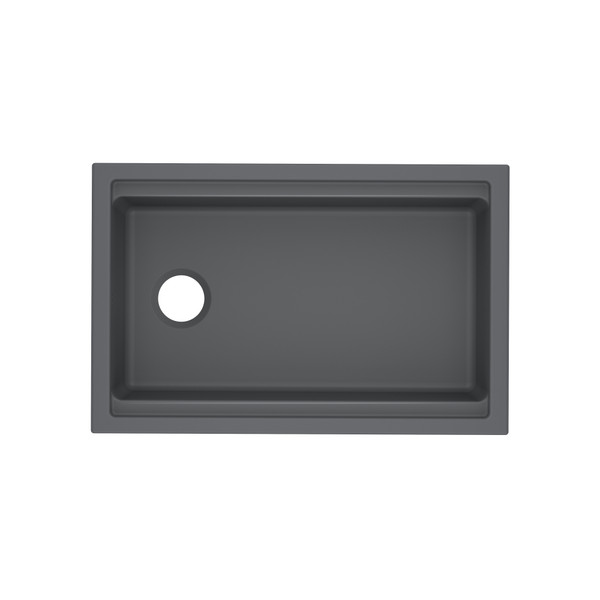 Allia 30" Fireclay Undermount Chef/Workstation Sink - Satin Grey | Model Number: ALUM3019WS04 - Product Knockout