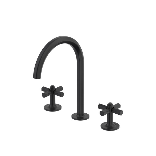 Modelle Widespread Bathroom Faucet With C-Spout - Matte Black | Model Number: MD08D3XMMB