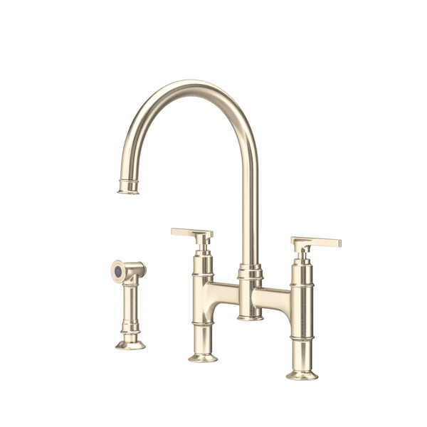 Southbank Bridge Kitchen Faucet With Side Spray - Satin Nickel | Model Number: U.SB57D3LMSTN