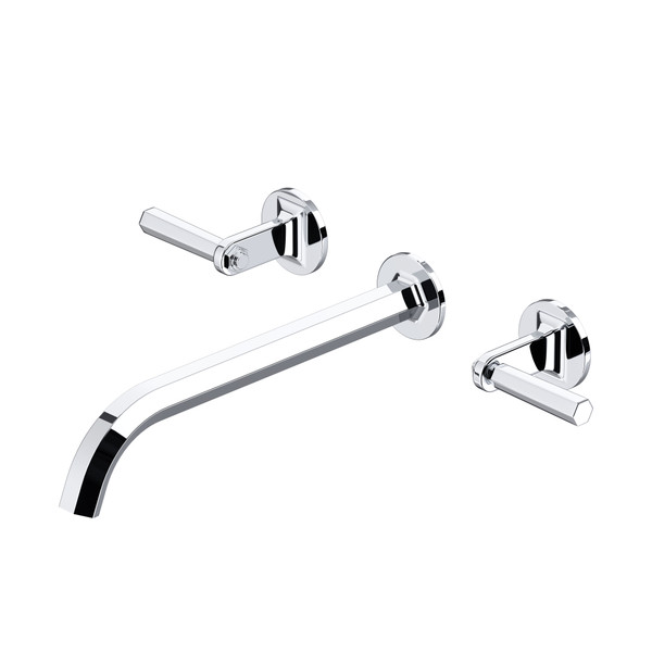 Modelle Wall Mount Tub Filler Trim With C-Spout - Polished Chrome | Model Number: TMD06W3LMAPC