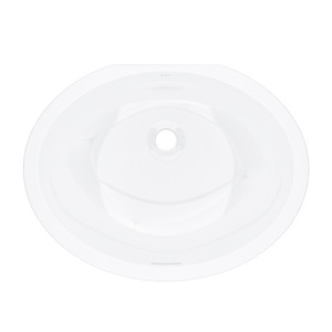 Eirene 22" x 17" Undermount Oval Bathroom Sink - White | Model Number: ERUB2217OVWH