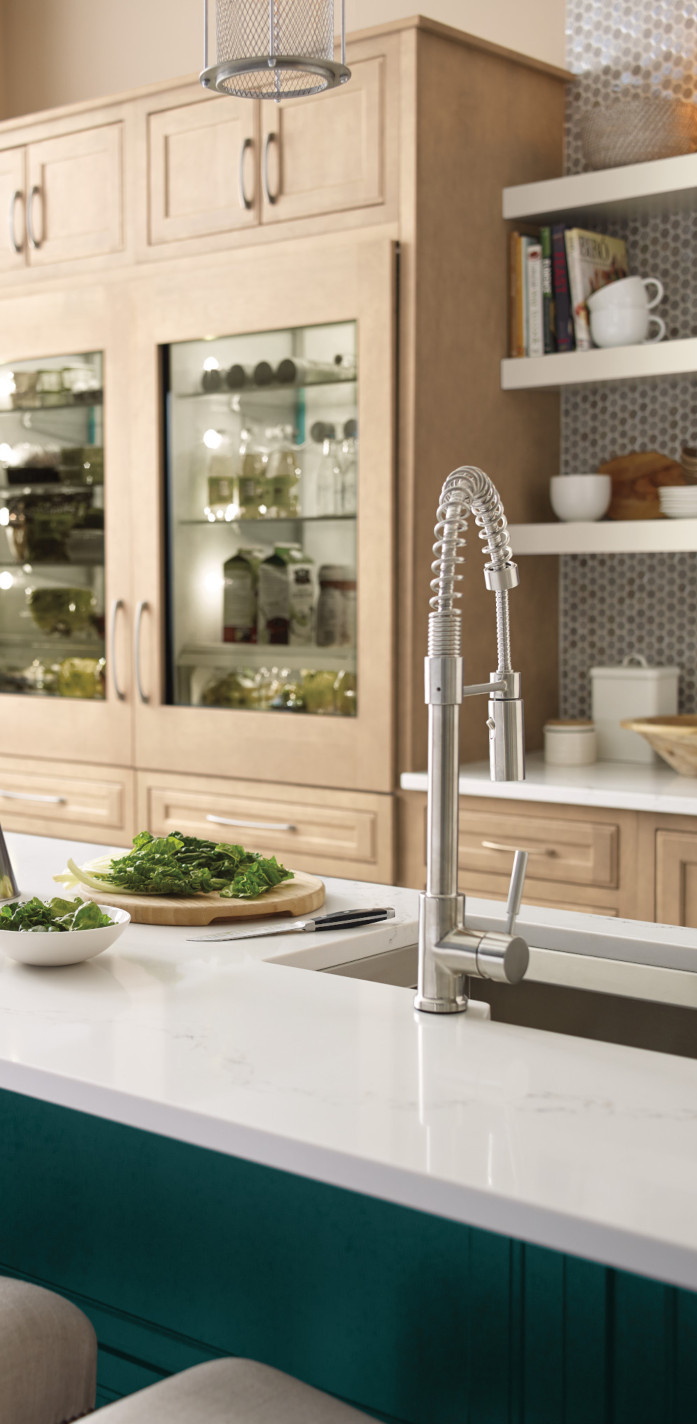 Lux Side Handle Brushed Stainless Steel Pro Pulldown Kitchen Faucet