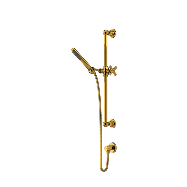 San Giovanni Single-Function Handshower Set - Unlacquered Brass | Model Number: AKIT8073XMULB