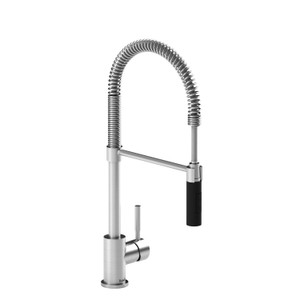 Bistro Pulldown Kitchen Faucet  - Stainless and Black | Model Number: BI201SSBK - Product Knockout