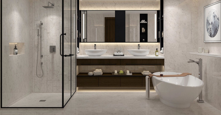 transitional bathroom