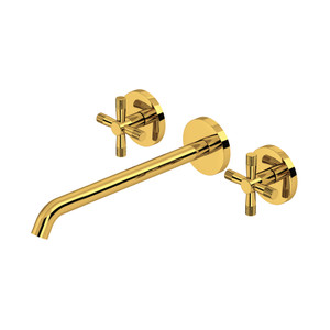 Amahle Wall Mount Tub Filler Trim With C-Spout - Unlacquered Brass | Model Number: TAM06W3XMULB - Product Knockout