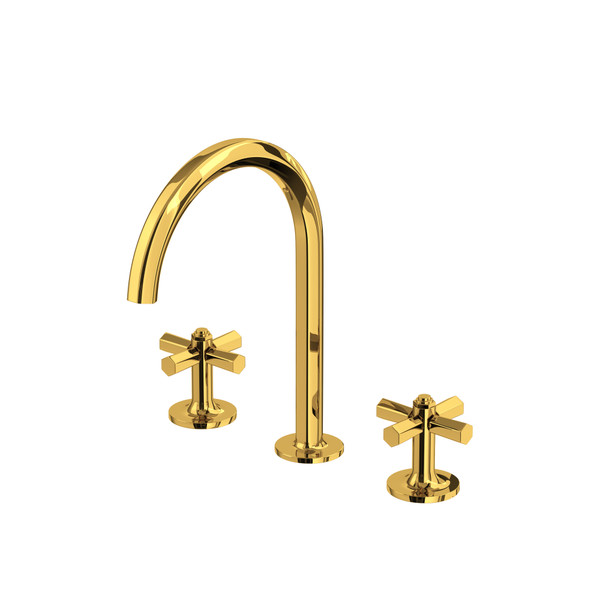 Modelle Widespread Bathroom Faucet With C-Spout - Unlacquered Brass | Model Number: MD08D3XMULB