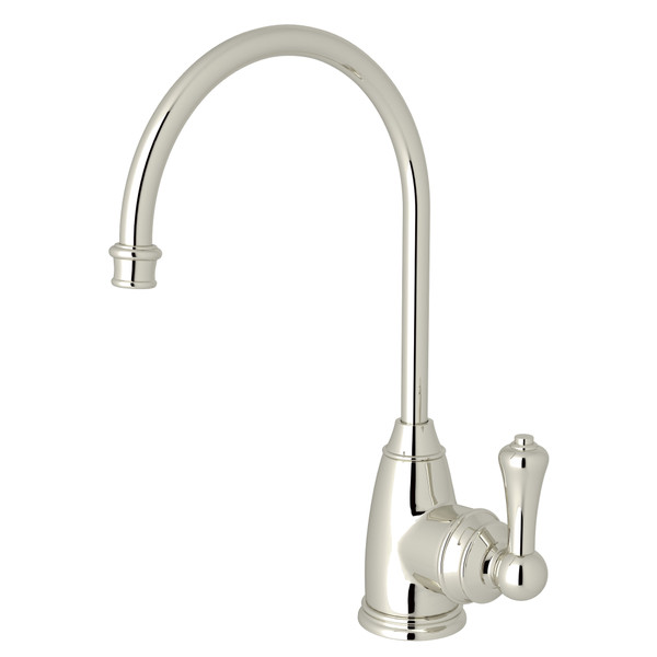 Georgian Era C-Spout Hot Water Faucet - Polished Nickel with Metal Lever Handle | Model Number: U.1307LS-PN-2 - Product Knockout