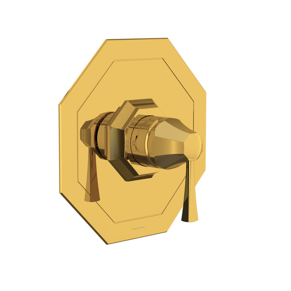 Deco 1/2" Pressure Balance Trim with Lever Handle - Unlacquered Brass | Model Number: U.TDC51W1LS-ULB | DISCONTINUED - Effective February 1, 2025 or until inventory depletion