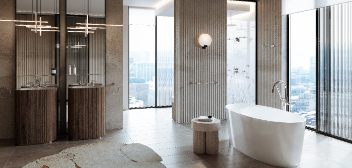 Lombardia U-Spout Widespread Bathroom Faucet