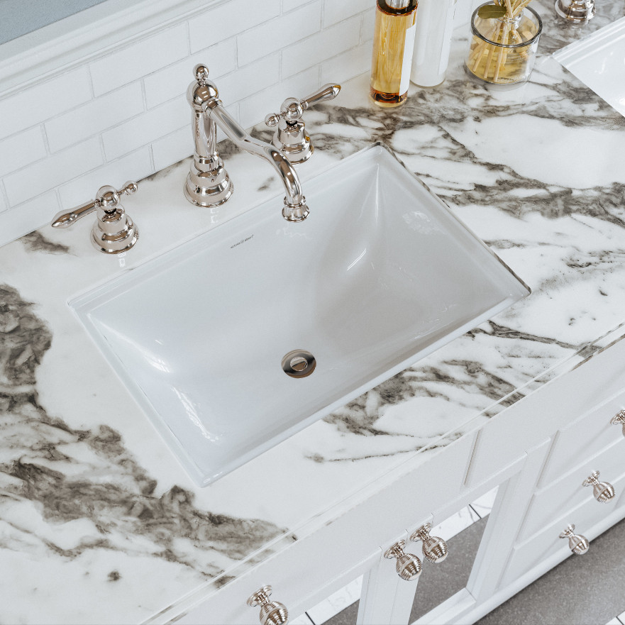 Arcana Column Spout Widespread Bathroom Faucet