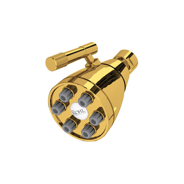 3" Graceline 6-Jet Adjustable Showerhead - Unlacquered Brass | Model Number: MB0190ULB