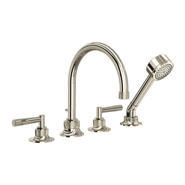 Graceline 4-Hole Deck Mount Tub Filler - Polished Nickel | Model Number: MB06D4LMPN - Product Knockout