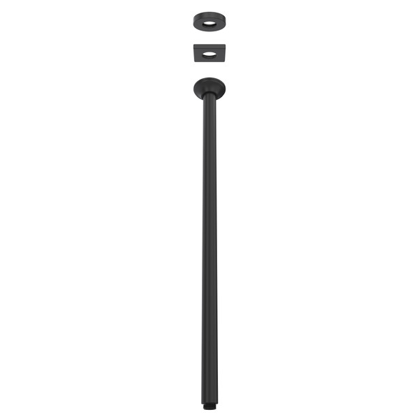 24 7/16" Traditional Ceiling Mount Shower Arm - Matte Black | Model Number: 1505/24MB