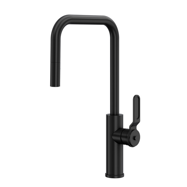 Myrina Pull-Down Kitchen Faucet with U-Spout - Matte Black | Model Number: MY56D1LMMB - Product Knockout