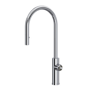 Eclissi Pull-Down Kitchen Faucet with C-Spout Less Handle - Polished Chrome | Model Number: EC55D1APC - Product Knockout