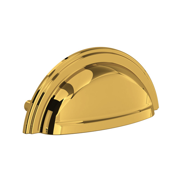 Shell Drawer Pull Handle - Unlacquered Brass | Model Number: U.6055ULB - Product Knockout