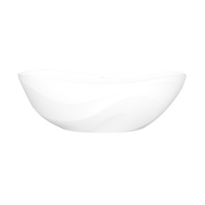 Seros 70" X 30" Freestanding Soaking Bathtub With Curved Rim - Standard Matte White | Model Number: SE2M-N-SM-NO