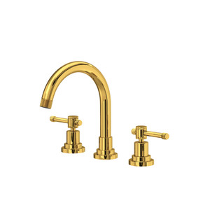 Campo Widespread Bathroom Faucet With C-Spout - Unlacquered Brass | Model Number: CP08D3ILULB