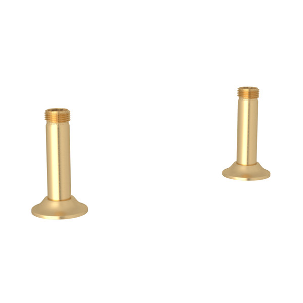 Georgian Era Straight Deck Unions for Bridge Faucet - Satin English Gold | Model Number: U.6794SEG-2 - Product Knockout