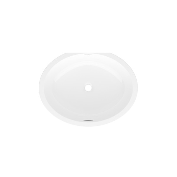 Kaali 60 Oval 23-3/8 Inch Undermount Lavatory Sink in Volcanic Limestone&trade; with Internal Overflow - Gloss White | Model Number: UB-KAA-60-IO - Product Knockout