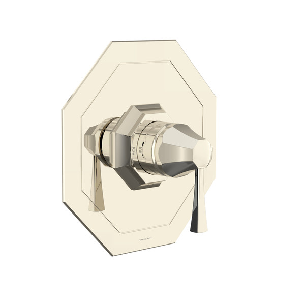 Deco 1/2" Pressure Balance Trim with Lever Handle - Polished Nickel | Model Number: U.TDC51W1LS-PN