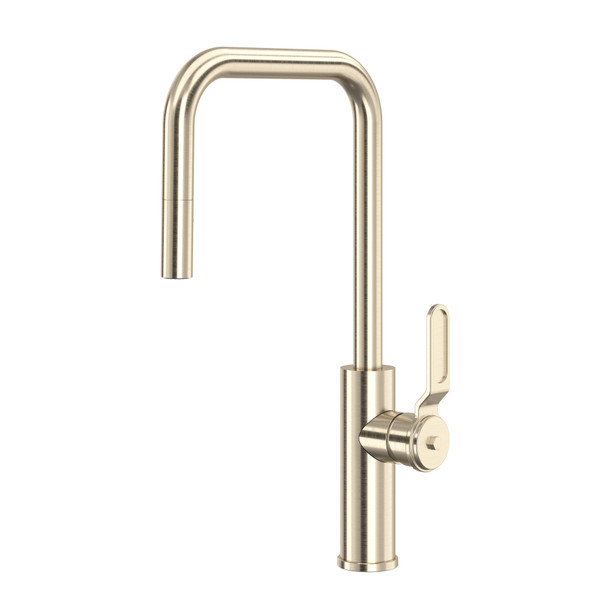 Myrina Pull-Down Kitchen Faucet with U-Spout - Satin Nickel | Model Number: MY56D1LMSTN - Product Knockout