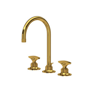 Graceline® Widespread Lavatory Faucet With C-Spout - Unlacquered Brass | Model Number: MB2019DMULB-2