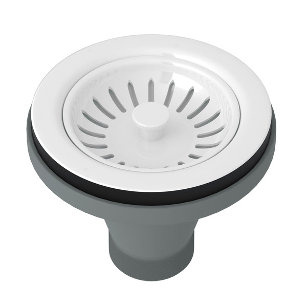 Manual Basket Strainer without Remote Pop-Up - White | Model Number: 735WH - Product Knockout