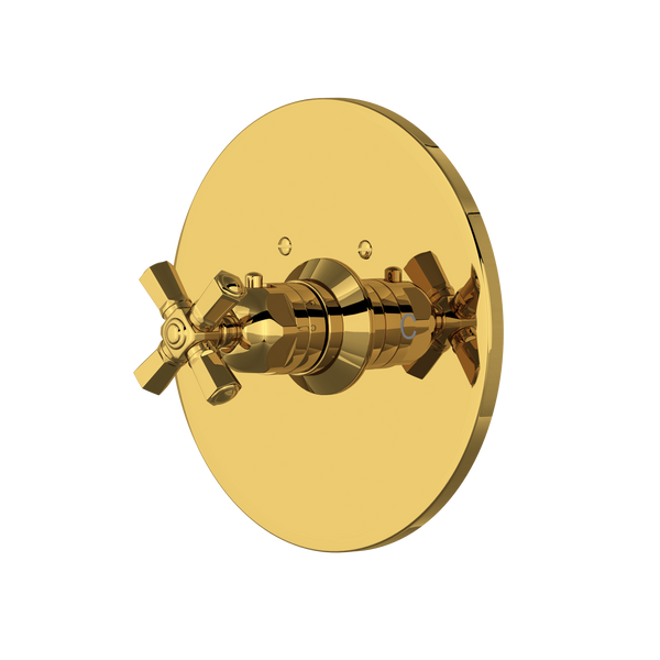 San Giovanni 3/4" Thermostatic Trim Without Volume Control - Unlacquered Brass | A4923XMULB