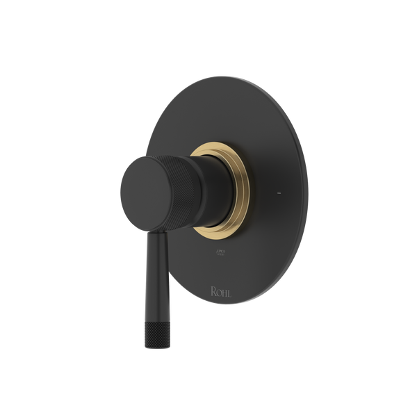 Amahle 1/2" Pressure Balance Trim - Matte Black/Antique Gold | TAM51W1LMMBA