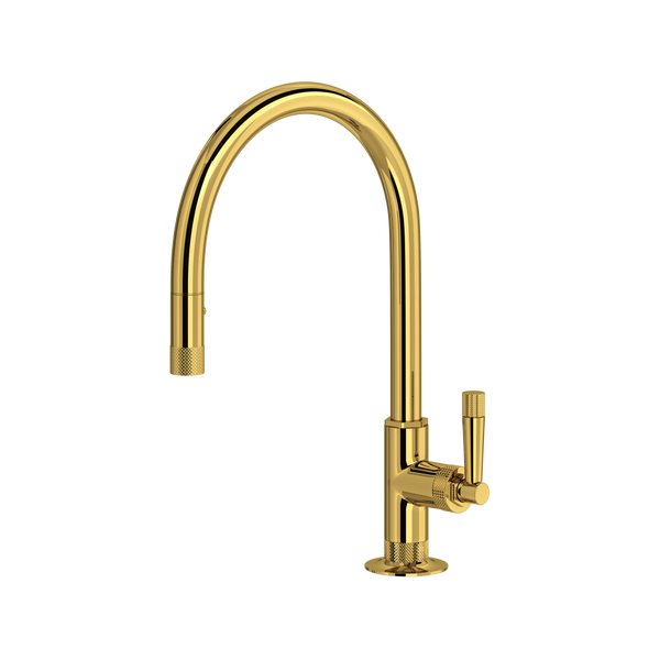 Graceline Pull-Down Kitchen Faucet With C-Spout - Unlacquered Brass | MB7930LMULB-2