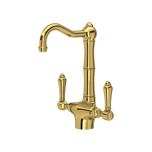 Acqui Two Handle Bar/Food Prep Kitchen Faucet - Unlacquered Brass | A1680LMULB-2