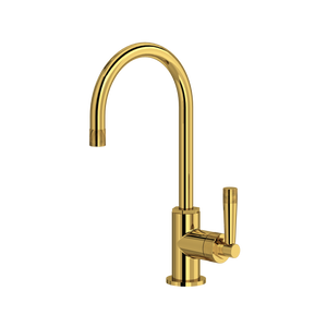 Graceline Bar/Food Prep Kitchen Faucet With C-Spout - Unlacquered Brass | MB7960LMULB