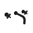 wall mounted black faucet