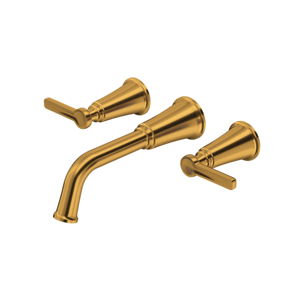 Momenti Wall Mount Tub Filler Trim - Brushed Gold | TMMSQ05JBG