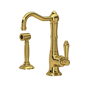 Cinquanta Acqui Kitchen Faucet With Side Spray - Unlacquered Brass | A3650LMWSULB-2