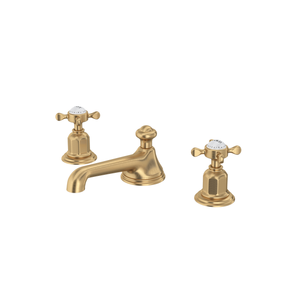 Edwardian Widespread Lavatory Faucet With Low Spout - Satin English Gold | U.3706X-SEG-2
