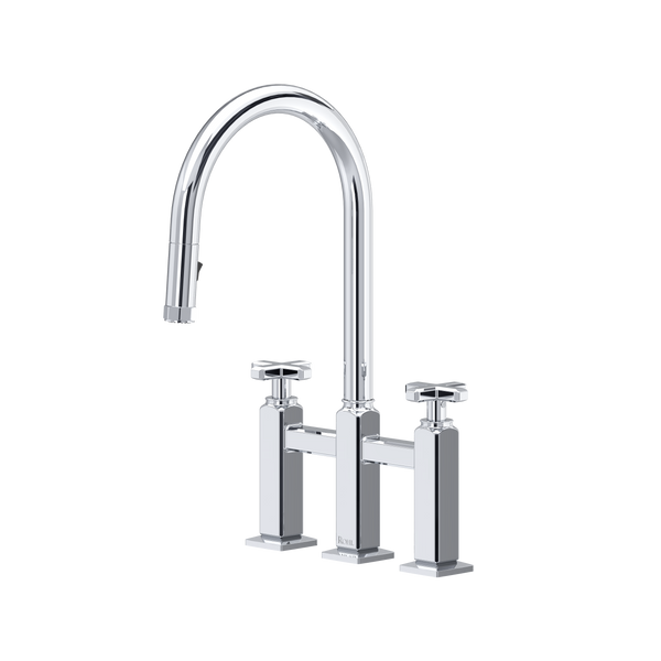 Apothecary Bridge Pull-Down Kitchen Faucet - Polished Chrome | AP58D3XMAPC