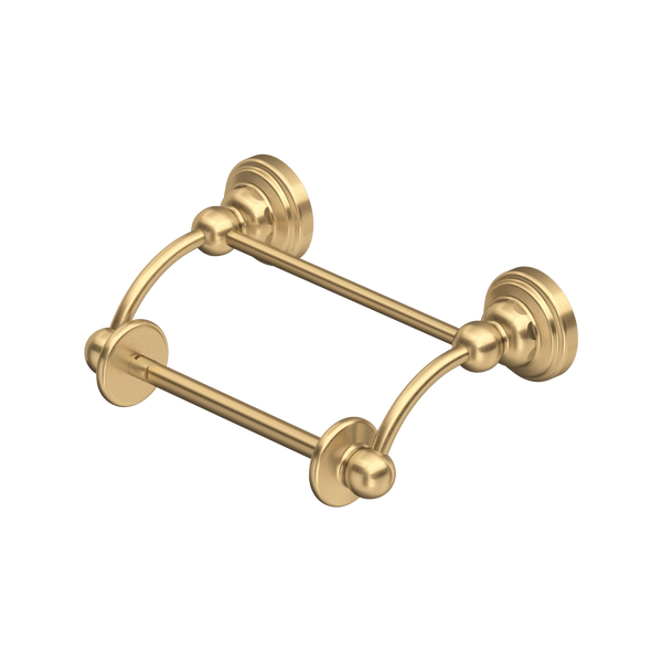 Edwardian Toilet Paper Holder With Lift Arm - Satin English Gold | U.6960SEG