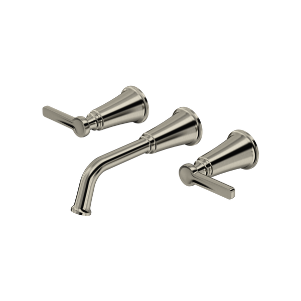 Momenti Wall Mount Lavatory Faucet Trim - Brushed Nickel | TMMSQ03JBN