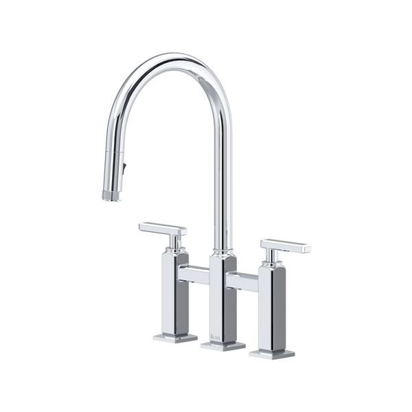 Apothecary Bridge Pull-Down Kitchen Faucet - Polished Chrome | AP58D3LMAPC