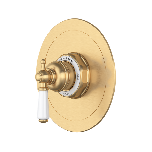 Edwardian 1/2" Pressure Balance Trim - Satin English Gold | U.TEW51W1L-SEG