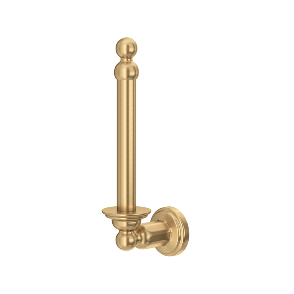 Edwardian Wall Mount Spare Toilet Paper Holder - Satin English Gold | U.6947SEG